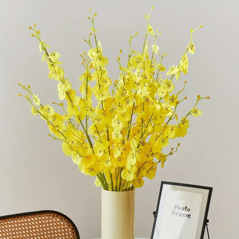 Yellow Artificial Magnolia – Single Stem Faux Flower for Home, Office &amp; Event Decor