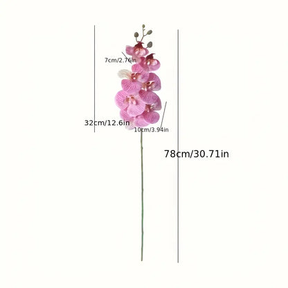 Pink Phalaenopsis Artificial Orchid – Lifelike Faux Floral Stem for Home, Office &amp; Event Decor