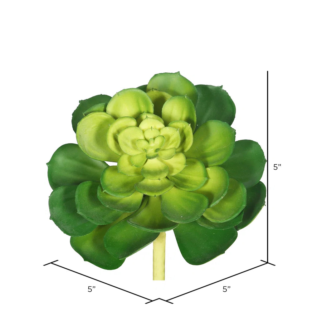 5 in. Faux Succulent Plant – Realistic Mini Artificial Greenery for Modern Home or Office