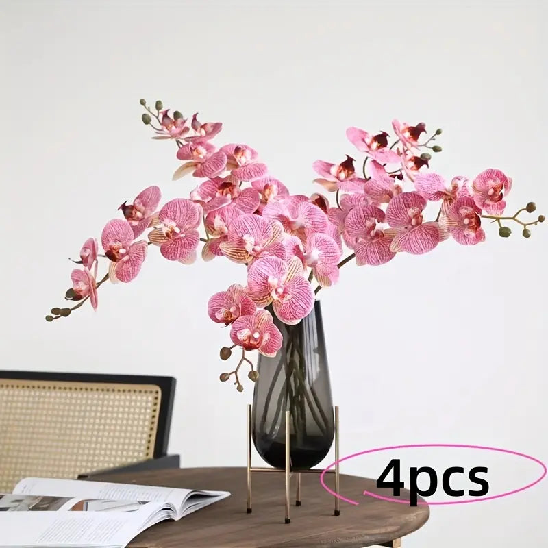 Pink Phalaenopsis Artificial Orchid – Lifelike Faux Floral Stem for Home, Office &amp; Event Decor
