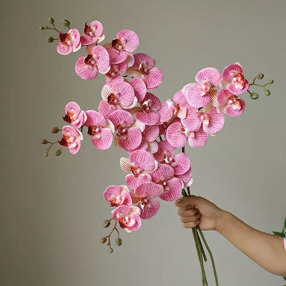 Pink Phalaenopsis Artificial Orchid – Lifelike Faux Floral Stem for Home, Office &amp; Event Decor