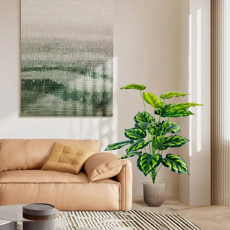 2 Ft Artificial Plant Stem Leaf Separation Small Artificial Tree – Tropical Rainforest Style for Home – styled for modern home interiors