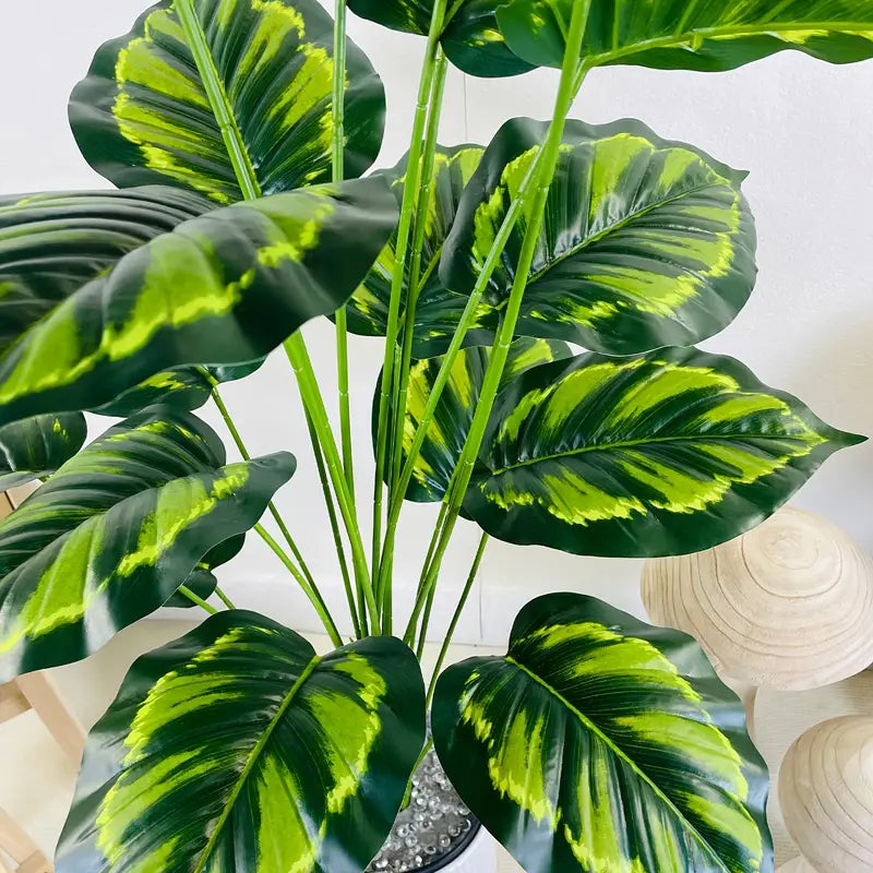 2 Ft Artificial Plant Stem Leaf Separation Small Artificial Tree – Tropical Rainforest Style for Home – full plant shot showcasing realistic foliage