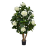 Lifelike 3 Ft artificial Hydrangea tree with cream-colored blooming flowers
