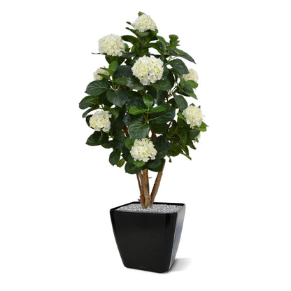 Decorative 3 Ft artificial Hydrangea plant with realistic, full blooms
