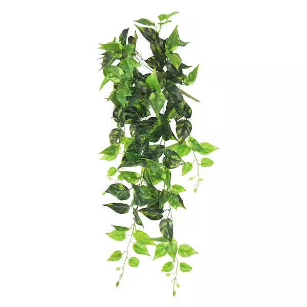 2.5 Ft Faux Pothos Ivy Vine – Artificial Hanging Greenery Foliage for Indoor Wall, Shelf &amp; Event