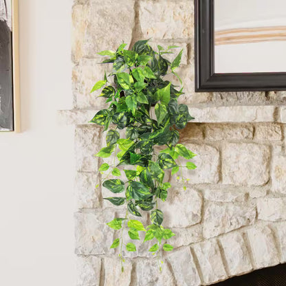 2.5 Ft Faux Pothos Ivy Vine – Artificial Hanging Greenery Foliage for Indoor Wall, Shelf &amp; Event