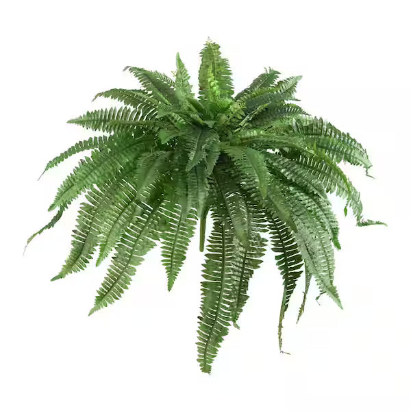 Large Artificial Boston Fern in Hanging Basket – Lush Faux Greenery for Indoor &amp; Outdoor