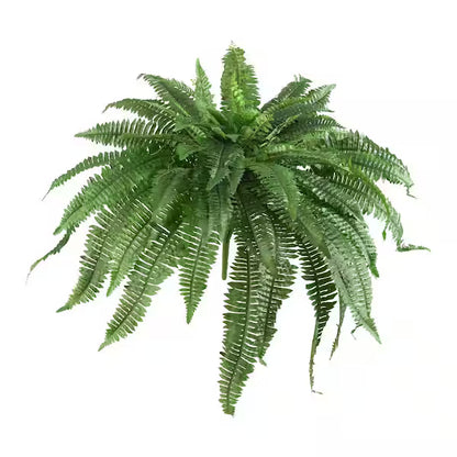 Large Artificial Boston Fern in Hanging Basket – Lush Faux Greenery for Indoor &amp; Outdoor
