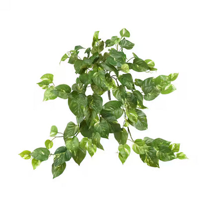 2.5 Ft Artificial Pothos Hanging Bush – Cascading Faux Green Vine for Home, Office &amp; Wall
