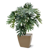 Decorative 3 Ft artificial Philodendron with detailed, wavy leaves
