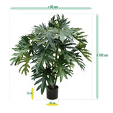 Exotic 3 Ft faux Philodendron Selloum – a stunning statement plant
