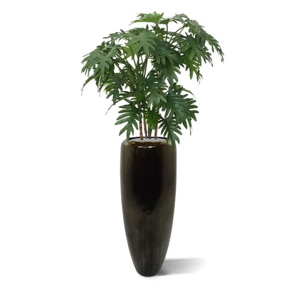 Vibrant 3 Ft faux Philodendron Xanadu for indoor and outdoor decoration
