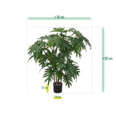 Lush 3 Ft faux Xanadu plant for modern interior and patio decor

