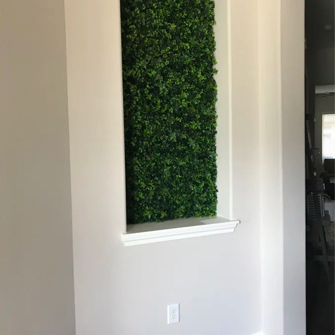 Artificial Boston Fern &amp; Yucca Grass Greenery Wall Panel – Hedge Mat Backdrop &amp; Privacy Screen for Indoor/Outdoor Decor