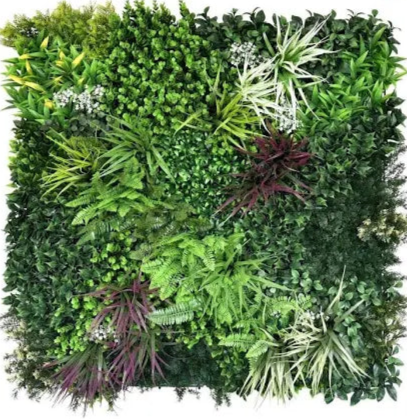 Artificial Green Wall Panel – 1m x 1m Vertical Garden Panel | UV-Protected Faux Greenery for Indoor &amp; Outdoor Décor